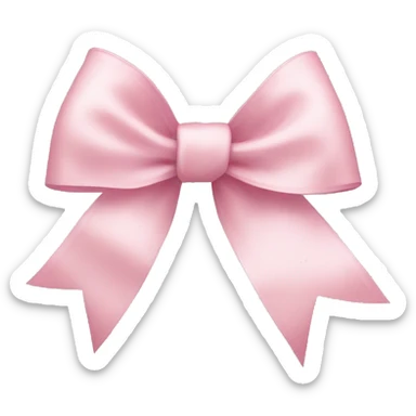 light pink ribbon bow sticker