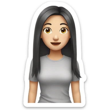 asian girl sticker