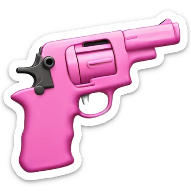 pink gun  sticker