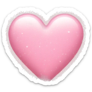 Light pink heart with sparkles  sticker