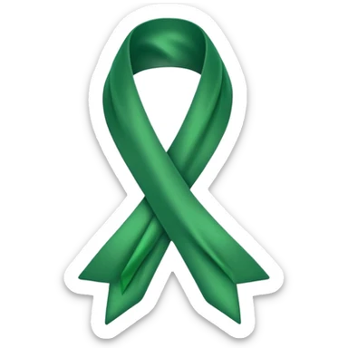 green cancer ribbon sticker