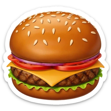 Hamburger meatball sticker