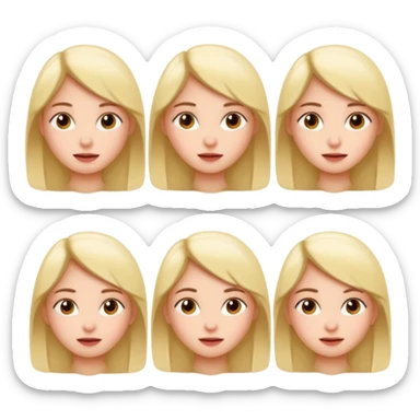 This girl with any different emotion sticker