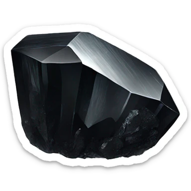 black tourmaline crystal  sticker