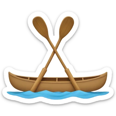 One canoe paddle with multiple helping hands reaching toward it sticker