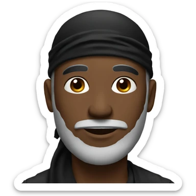 man with a black bandana around his neck sticker