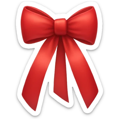 Red bow sticker