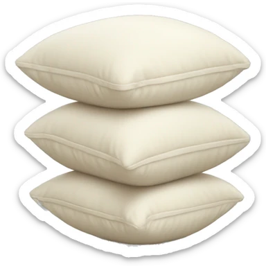 Stack of Cream colored pillows sticker