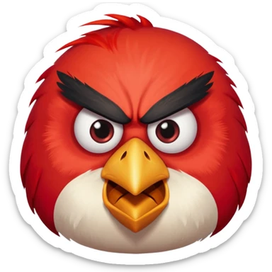 deadly stare emoji angry bird sticker