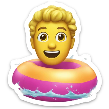 Blowup bathing toys sticker