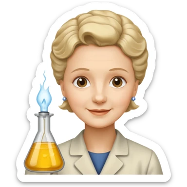 marie curie french scientific sticker