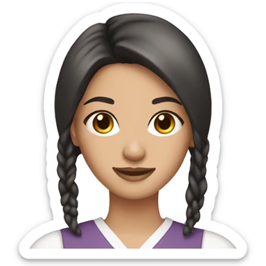 Brunette nail technician  sticker