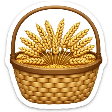 Wheat grain basket sticker