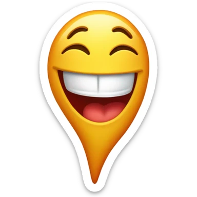 both heart and laughing regular emoji sticker