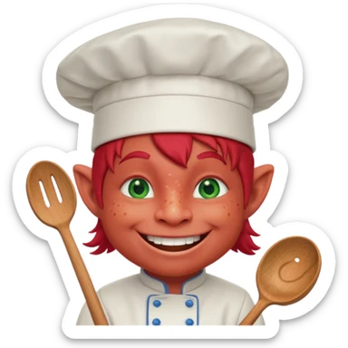 happy troll the red chef sticker