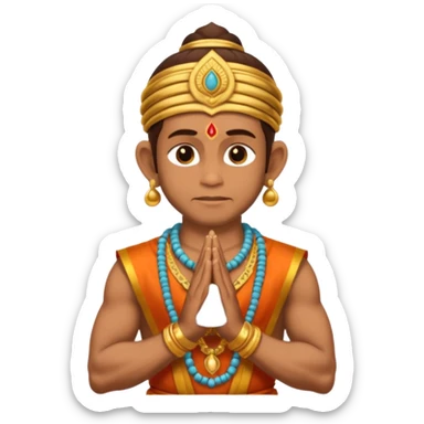Hanuman ji praying sticker