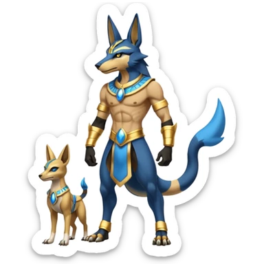 Anubis-Lucario-fusion (full body) sticker