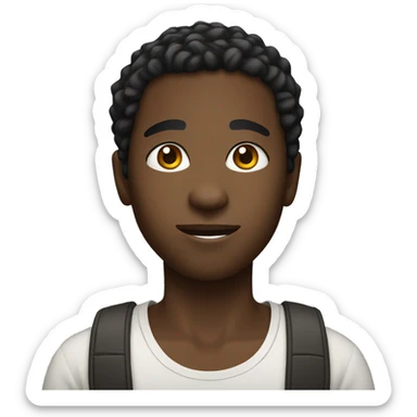 african american young male sticker