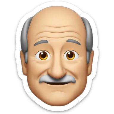 robin williams with a receding hairline sticker