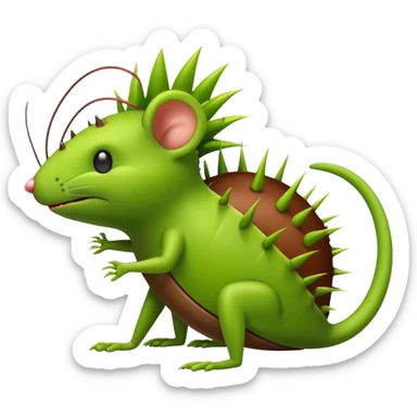 Venus flytrap with a mouse sticker