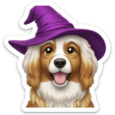 WIZARD DOG WITH BIFOICALS sticker