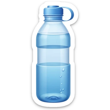 une bouteille en plastique dechet vide , bouteille d'eau sticker