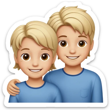 Happy kids after salon treatment  sticker