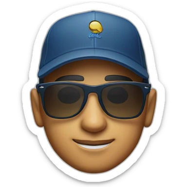 Miguel Ángel chico moreno con gafas de sol y una gorra nike sticker