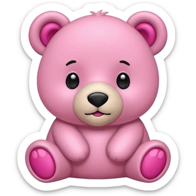 Urso de pelúcia rosa sticker
