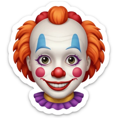 Doble cara triste por dentro payaso por fuera  sticker