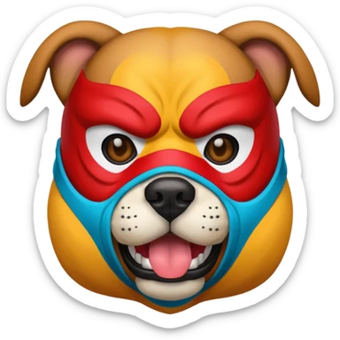 un perro luchador sticker