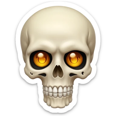 Nervous skull sticker