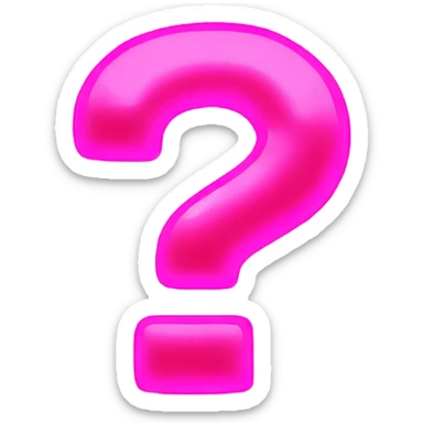 Neon pink question mark sticker