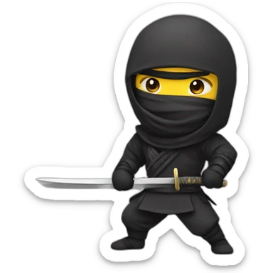 sword wielding ninja sticker