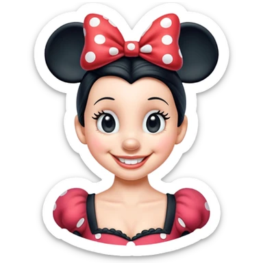 Minnie Mouse smiling sticker
