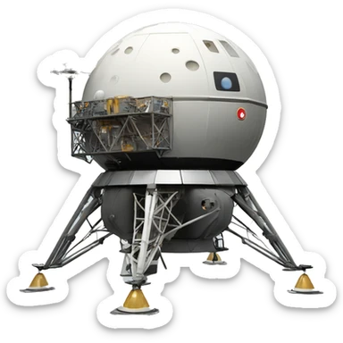 1969 moon lander sticker