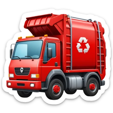 garbage truck italy sticker