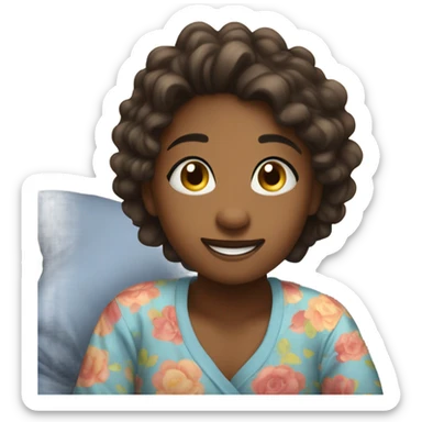 Sleepover with boyfriend, exited girl sticker