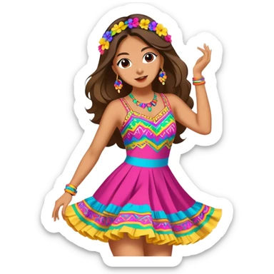 elena bailando cumbia con  kpop sticker