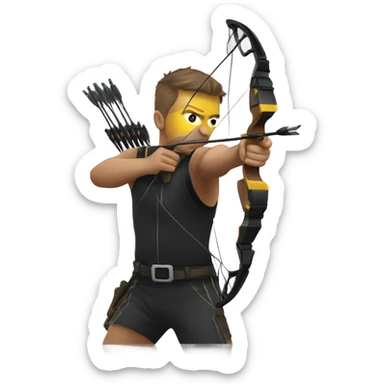 Hawkeye shooting bow sticker