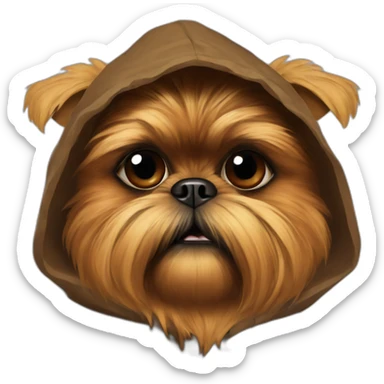 brussels griffon ewok costume sticker