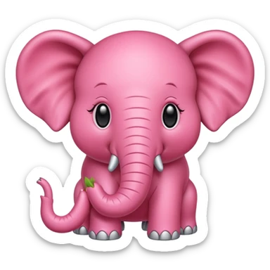Strawberry elephant sticker