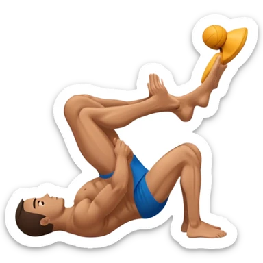 side-view of guy doing Abdominal Crunches sticker