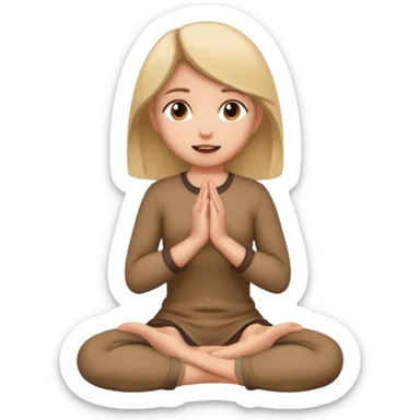 Girl on knees with hands out begging sticker