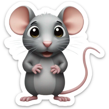 A rat stood up sticker