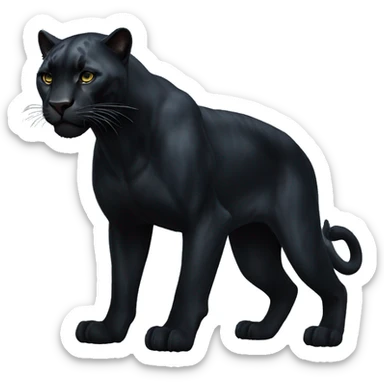 Black panther animal, full body sticker
