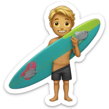 Surfer  dude sticker
