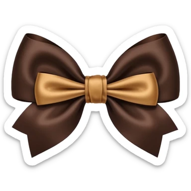 Dark Brown narrow bow sticker