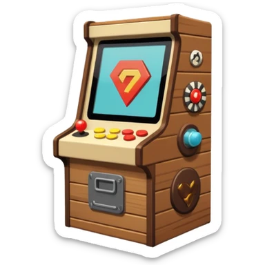 Pixel shooter cabinet sticker