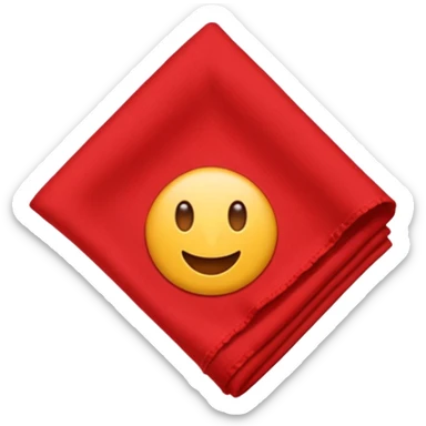maak een emoticon van alleen een rood zakdoek geen andere dingen er op heen, zo'n oudewetse zakdoek rood sticker